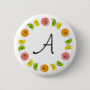 Citrus Multi Circle Monogram button round