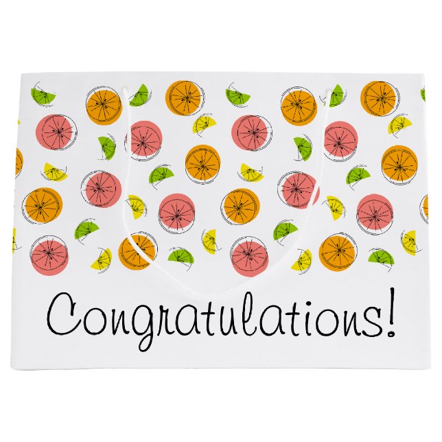 Citrus Multi Congratulations! gift bag large (Front)