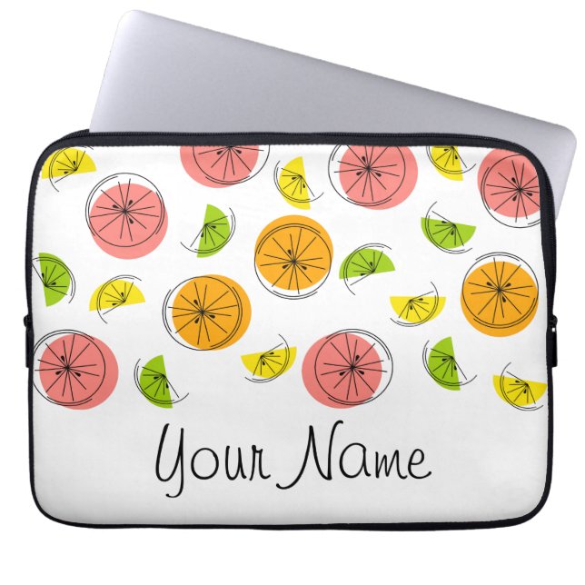Citrus Multi Name laptop sleeve (Front)