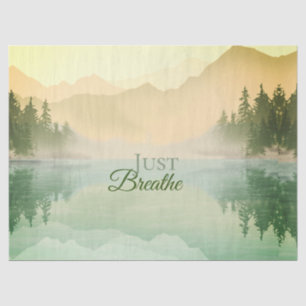 Citrus N Green Mountains Forest Landscape Accent Tissue Paper