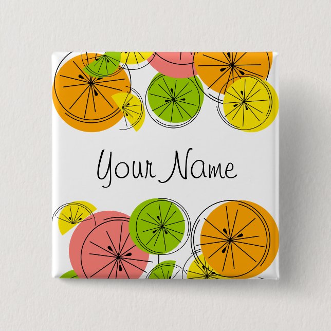 Citrus Name button square (Front)