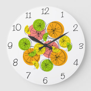 Citrus Numbers clock round
