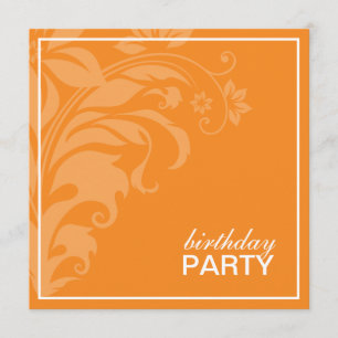 Citrus Orange Birthday Party Invitations