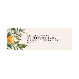 Citrus orange blossom botanical rustic bridal chic