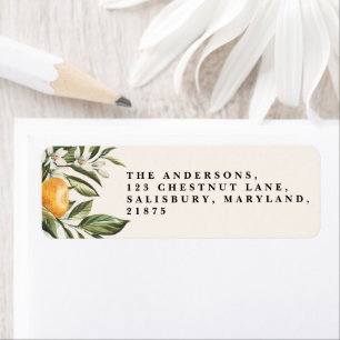 Citrus orange blossom botanical rustic bridal chic