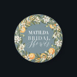 Citrus, orange   blossom bridal shower party decor magnet<br><div class="desc">Citrus,  orange   blossom bridal shower party decor. Beautiful watercolor foliage,  fruit and floral illustrations. Party of a collection.</div>