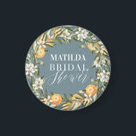 Citrus, orange   blossom bridal shower party decor magnet<br><div class="desc">Citrus,  orange   blossom bridal shower party decor. Beautiful watercolor foliage,  fruit and floral illustrations. Party of a collection.</div>