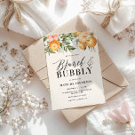Citrus, orange   blossom brunch & bubbly<br><div class="desc">Citrus,  orange   blossom brunch & bubbly baby shower party invitation. Beautiful watercolor foliage,  fruit and floral illustrations. Party of a collection.</div>