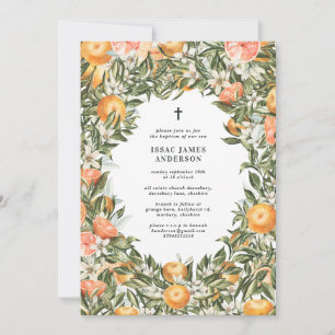 Citrus, orange + blossom christening baptism