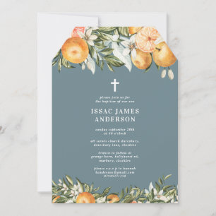 Citrus, orange + blossom christening baptism