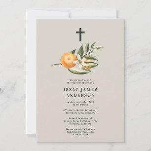 Citrus, orange + blossom christening baptism