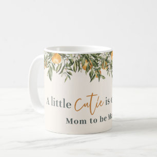 Citrus, orange + blossom little cutie baby shower coffee mug
