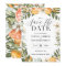 Citrus, orange + blossom wedding save the date