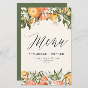 Citrus orange botanical modern rustic farmhouse