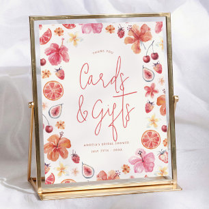 Citrus Orange Bridal Shower Cards & Gifts Poster