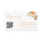 Citrus Orange Floral Qr Code Wedding Gift Registry