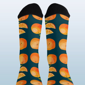 Citrus Orange Fruit Fun Socks