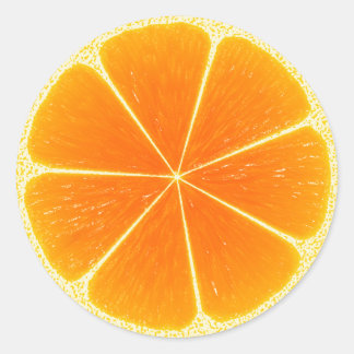 Citrus Orange Fruit Slice Classic Round Sticker