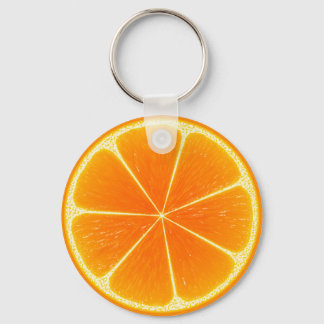 Citrus Orange Fruit Slice Key Ring