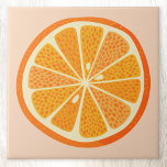 Citrus Orange Fruit Tile<br><div class="desc">Zingy and delicious orange citrus fruit slice on a blush pink background. Perfect for foodies and anyone who loves cooking.
Original art by Nic Squirrell.</div>