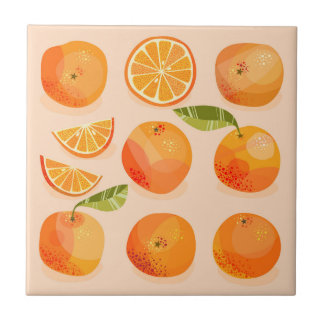 Citrus Orange Fruit Tile