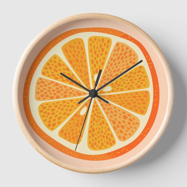 Citrus Orange Fun Clock (Front)