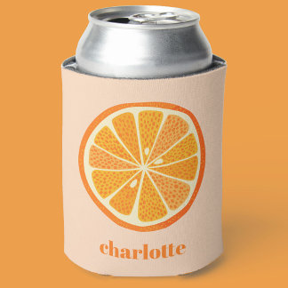 Citrus Orange Fun Personalised Can Cooler