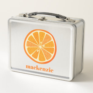 Citrus Orange Fun Personalised Metal Lunch Box