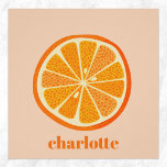 Citrus Orange Fun Personalised Poster<br><div class="desc">Fun orange citrus fruit on a blush pink background.  Get some visual vitamin C.  Original art by Nic Squirrell.  Change the name to customise.</div>