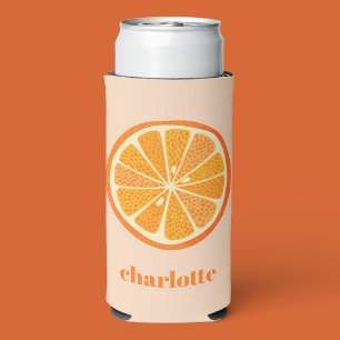 Citrus Orange Fun Personalised Seltzer Can Cooler