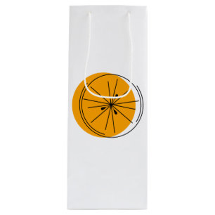 Citrus Orange gift bag wine