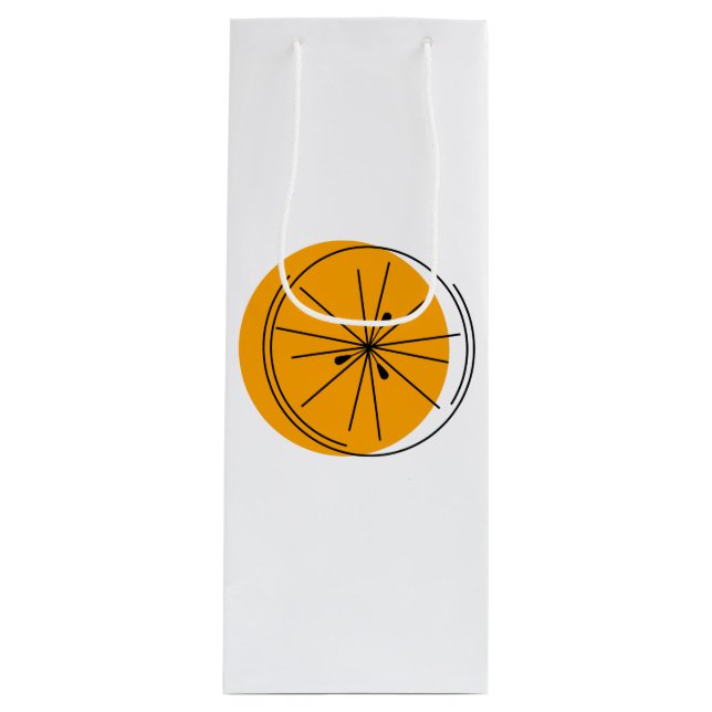 Citrus Orange gift bag wine (Front)