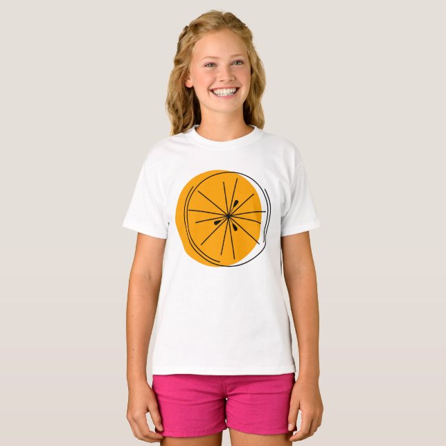 Citrus Orange girls' t-shirt (Front Full)