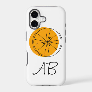 Citrus Orange Monogram iPhone case