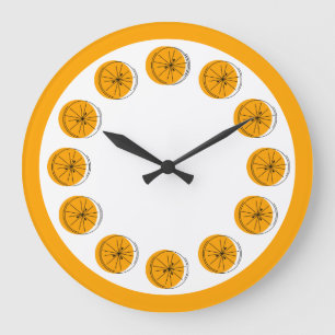 Citrus Orange Multi clock round