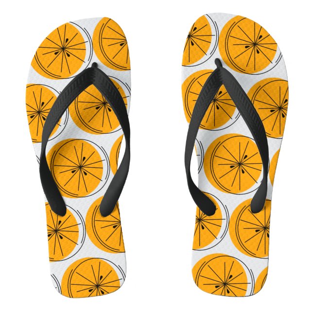 Citrus Orange Multi Flip Flops (Footbed)