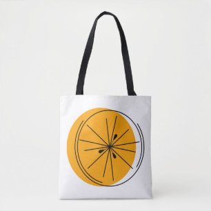 Citrus Orange orange back all over tote