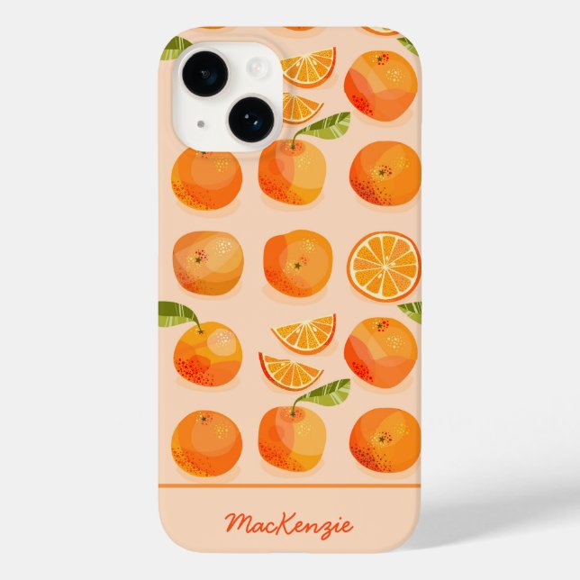 Citrus Orange Personalised Case-Mate iPhone Case (Back)