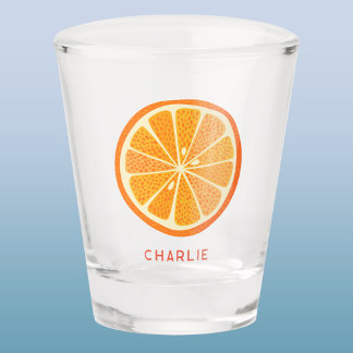 Citrus Orange Personalised Shot Glass