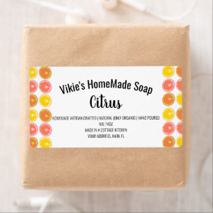 Citrus Orange Scent Soap Business  Art Label