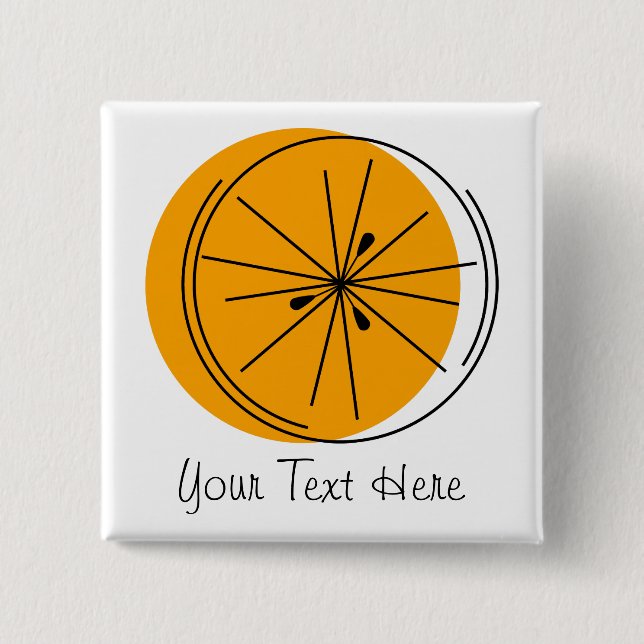 Citrus Orange Text button (Front)