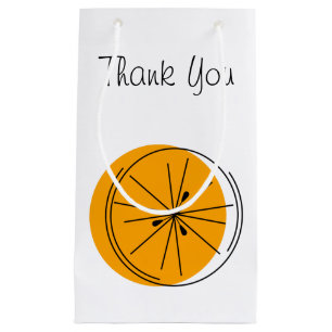 Citrus Orange Thank You gift bag small