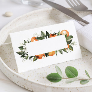 Citrus Orange Wedding Table Place Card