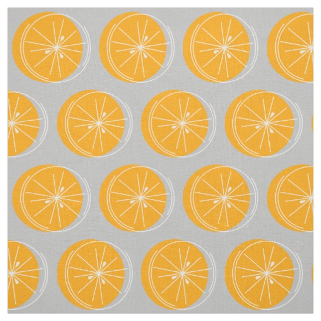 Citrus Orange White fabric grey (Swatch)