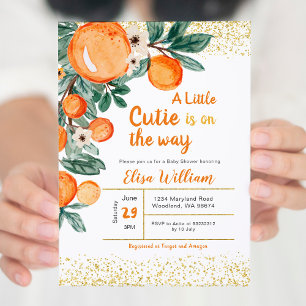 Citrus Oranges Baby Shower Invitation