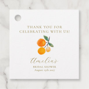 Citrus Oranges Bridal Brunch Custom Thank You  Favour Tags