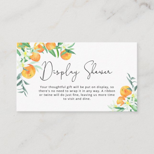 Citrus oranges - display shower enclosure card (Front)