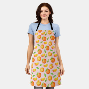 Citrus Oranges Fruit Pattern Apron
