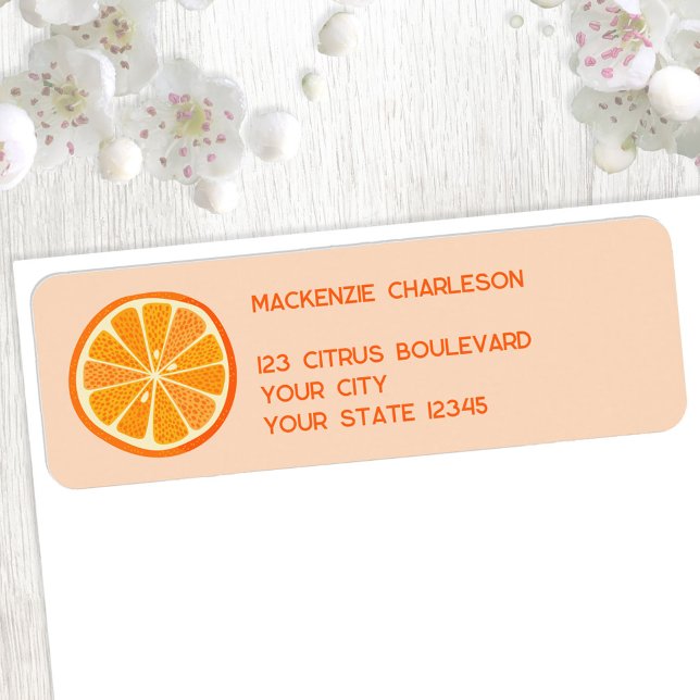 Citrus Oranges Fun Return Address (Creator Uploaded)