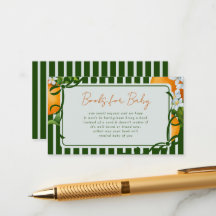 Citrus Oranges Green Stripes Books for Baby